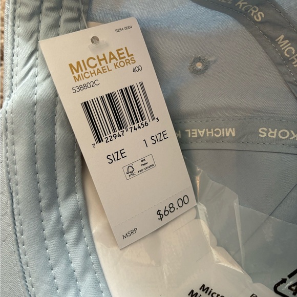 NWT MICHAEL KORS Light Blue Logo Cap/Hat One Size - Picture 3 of 8